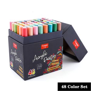 Painting Pens 48 Morandi Colors Acrylic Paint Marker for Rock Stone Ceramic Glass Wood Canvas DIY Card Making 230713