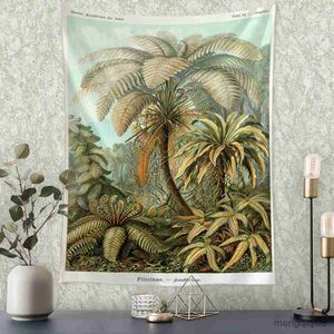 Tapestries Dome Cameras Marine Animal Tapestry Nature Art Wall Hanging Plant Illustration Bohemian Home Aesthetics Room Decor R230714