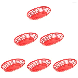 Dinnerware Sets 6 Pcs Fries Fruit Trays Compact Fry Basket Convenient Fried Chicken Container Storage Plate Abs Restaurant