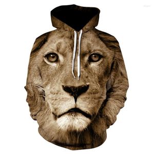 Men's Hoodies 2023 Men 3d Lion Hood Coat For Autumn Street With Fashion Animal Print