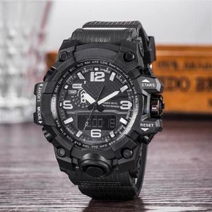Nowe najlepsze zegarki sportowe Relogio G100 prowadzone przez chronograf zegarek wojskowy zegarek cyfrowy dobry prezent dla Dropshippi238y