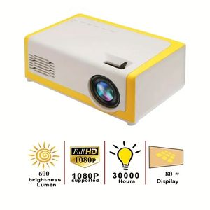 Mini Portable Projector, hemmabio/utomhusvideoprojektor.Compatible med smartphone/bärbar dator/HDMI/USB/SD -kort, etc.