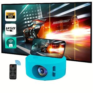 Öğrenci Çocuk Hediyesi ile Mini Projektör, Taşınabilir Film Telefon Projecter, Ev Ofisi İçin Açık Hava Video Projeksiyonu İOS/USB/AV/5V için Ev Açık Hava Projektörü