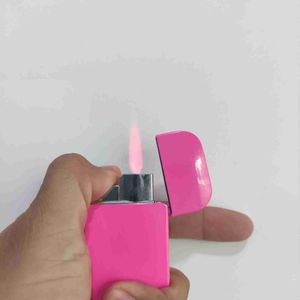 VIP Link Creative Hot Sedlect Pink Ligher Wind-Resee Red Flame Portable Mini Ultra-Thin Cigarette Mite Girl Gift SDK1