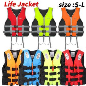 Life Vest Buoy Outdoor Adult Swimming Jacket Adjustable Buoyancy Survival Suit Polyester Children With Whistle for Surfing Sailb 230713