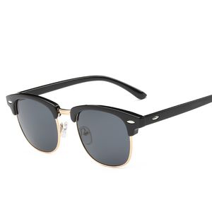 Solglasögon Mens UV400 Fashion Semi Rimless Frame Vintage Brand Designer Shades Rays Sun Glasses For Men Women Gafas de Sol 230714