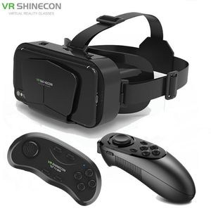 VR Glasses Original G10 IMAX Giant Screen 3D Virtual Reality Box Google Cardboard Helmet for 477" Smartphone Matching Joystick 230713