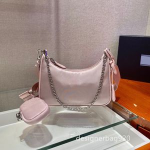 Borsa a tracolla piccola per donna Borsa a mano di lusso Portamonete a catena Moda Nylon Uomo Donna Donna Borsa a tracolla Mini Portafoglio Donna 3 in 1 Borsa a tracolla Borse Hobo