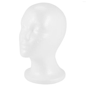 Borse portaoggetti Manichino in schiuma femminile Testa modello Cappello Parrucca Espositore Cremagliera Bianco