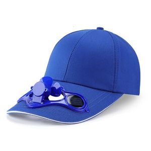 Chapéus de aba larga balde de verão painel solar alimentado ventilador de resfriamento boné de beisebol outdoor ed viseira de sol chapéu 230713