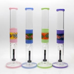 16 tum turbinskiva Bong Borosilicate Glass Bong Water Pipe Bubbler med skål och kvartsbanger gratis