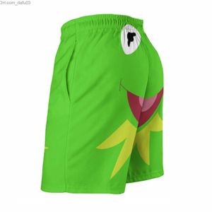 Mäns shorts snabbt torkande Summer Men's Beach Board Shorts Men's Gym Shorts Frog Show Puppet Cartoon Cute Geek Nerd Movie Z230714