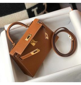 New Designer Fashion Mini Womens Bag 19cm 25cm Real Leather Portable Cowhide Second Generation Single Shoulder Messenger