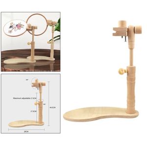 Nozioni di cucito Strumenti Regolabile Ricamo in legno Lap Stand Tapestry Frame Cross Stitch Rack Holder Tabletop DIY Hoop288T