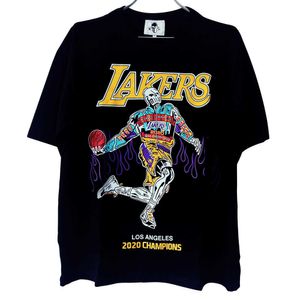 Warren Lakers James mesma camiseta de manga curta solta manga curta