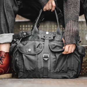 Borsoni Maden Borsa a tracolla incrociata di grande capacità Borsa a tracolla per computer portatile Borsa da uomo nera Borsa da viaggio Zaino da trekking 230714