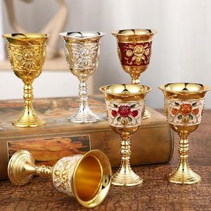 Cups Saucers Wine Cup Unbreakable Cocktails Bägare Non-Slip Base Wide Mouth Mouth Tumbler Rust-Proof European Style Champagne Glasses