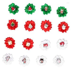 Abbigliamento per cani Puppy Flower Topknot Cute Prevent Slip Pet Christmas Hair Bows Grooming Versatile per la festa