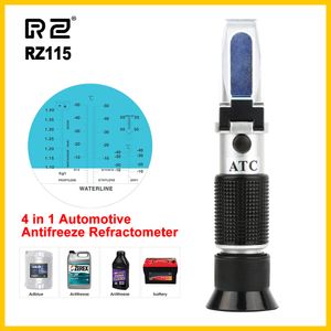 Refraktometrar RZ Automotive Antiforeze Refractometer Freezing Point Urea AdBlue Battery Fluid Glass Water Tester Mätare ATC Tool RZ115 230714