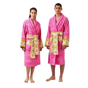 Grundläggande avslappnade klänningar Mens Luxury Classic Cotton Bathrobe Men and Women Brand Sleepwear Kimono Warm Bath Robes Home Wear Unisex Bat Dh54u