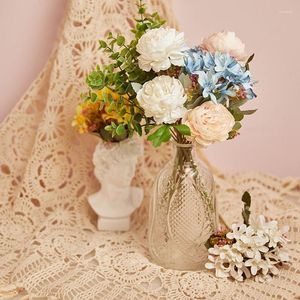 Dekoratif Çiçekler 1pc Vazo Düzenlemesi için Yapay Sahte Çiçek DIY Ev Oturma Odası Yatak Odası Masaüstü Süsler