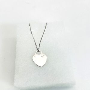 New Chain Necklace 15mm 19mm Heart Pendant Womens Stainless Steel Couple Jewelry Valentine Day Gift for Girlfriend Accessories Wholesale