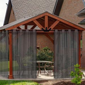 Curtain Fabric Shower Liner 84 Inches Long Semi Sheer Outdoor Curtains For Patio Top Voile Drape 1 Panel