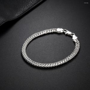 Связанные браслеты серебряные украшения мода изящное 6 -миллиметровое полное браслет для женской девушки оптом