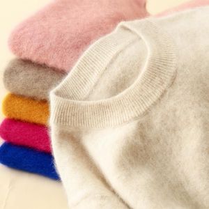 Женские свитера Mink Cashmere Sweater Женщины 2023 Осенняя зимняя одея