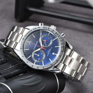 Omeg WISS WIDZA DLA MĘŻCZYZN 2023 MENS WTWOTY WSZYSTKIE DEL Work Quartz Watch Watch Wysokiej jakości najlepsza luksusowa marka Chronograph zegar zegar zegarek zegarek ze stali nierdzewnej Zegarek Mężczyzna Moda 1