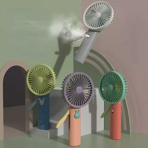 Elektrische Ventilatoren, handgehalten, niedliche Pressspray-Befeuchtungsventilatoren für Zuhause, tragbarer Ventilator, Camping, Wasserkühler, tragbare Klimaanlage, Mini-Ventilator