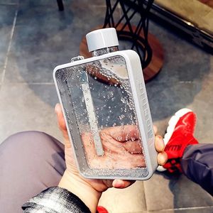 Water Bottles Mochic Moses A5 Flat Bottle Cup Grills Drinking For Portable Korean Creative Paper 230714