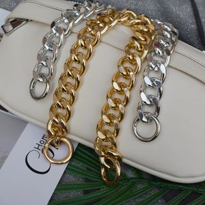 Bag Parts Accessories Silver Gold 30cm Metal Purse Chain Strap handbag Handles DIY Purse replacement For Shoulder Bag Straps Bag Chain Strap 230713