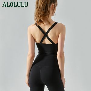 Al0lulu Yoga Sports Underwear Vest-Style BH Cross Yoga Top Fitness Clothing