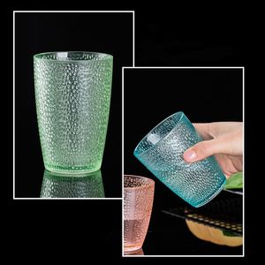 Wholesale Acrylic Tumbler Plastic Cup Beer Mug Unbreakable Acrylic Water Cup Milk Juice Cup PC Head Point Colored Cup Drinkware