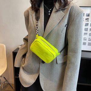 Marsupi Marca per le donne Casual Canvas Pack Verde fluorescente Fanny Fashion Belt Bag Travel Shoulder Crossbody Chest 230713