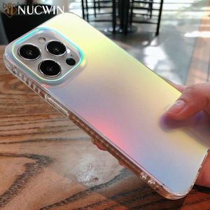 Matte Matte Aurora Laser Gradient Telefon dla iPhone'a 14 13 12 11 Pro Max 13 12 Mini xr XS Max 7 8 Plus CoverproofProof Cover L230619