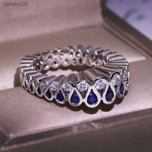 Новый винтажный круглый натуральный синий камень S925 Серебряное кольцо для женщин