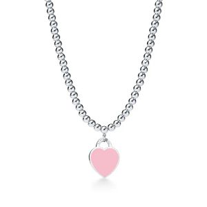 Memnon Heart Jewelry T 925スターリングカラーシルバービーズネックレスのネックレス