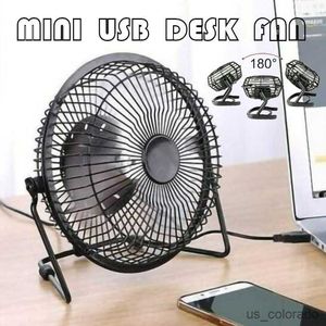 Ventiladores elétricos DC 5V Mini USB Cooler Desk Fan 180 Graus Rotatable Fan Summer Fashion Portable Desktop Cooling Fans for Notebook Laptop Computer R230714