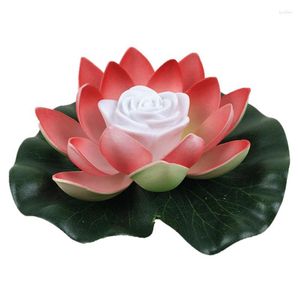 Garden Decorations Lotus Floating Pool Lights LED Lamp Battery Operated Waterproof Night Light For Pond And Battery-Operated