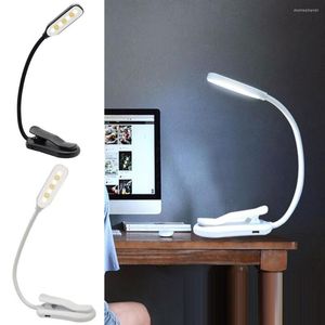 Lampade da tavolo Lampada a clip per libri Luce a LED Forniture per ufficio Lettura Protezione degli occhi Illuminazione uniforme Alta luminosità Senza sfarfallio Dimmerabile Eye-