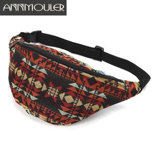 Bolsas de cintura Annmouler Moda Bolsa Feminina Grande Capacidade Fanny Pack Handfree Tecido Peito Ajustável Bolsa para Telefone 230713