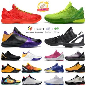 Protro 6s 6 Mens Basketball Shoes Mambacita Reverse Grinch Big Stage Chaos Tucke 5 Rings Metallic Gold EYBL Think Pink Men Trainers Sports Outdoor Sneakers 40-47