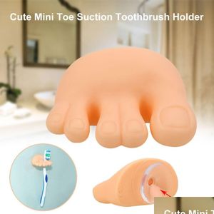 Toothbrush Holders Cute Mini Toe Holder Box Hanging Suction Cup Bathroom Storage Rack Tootaste Wash Supplies Vt0357 Drop Delivery Ho Dhtgc