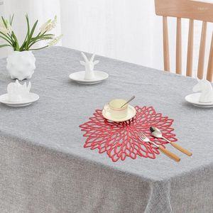 Table Runner 1pcs Rose PVC Placemat Decoration Mat Furong Flower