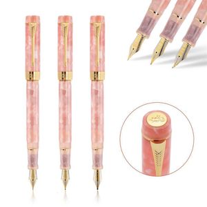 Penne stilografiche Business JinHao 100 Penna acrilica Color Spin Golden Peacock Orchid 0 5mm Pennino Fude Calligrafia Forniture per ufficio 230713