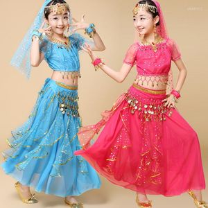 Scena noszona 5pcs Belly Girl Dress Orientele Enfant Costium dla dzieci Oriental Dance Dancer Ubrania