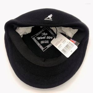 Ballkappen KANGOL Amerikanischer Stil Känguru Hochwertige echte Wolle Vorwärtshut Französischer Maler Herbst und Winter Baskenmütze Männer Frauen Hüte