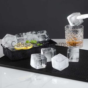 Glassverktyg Big Ice Food Mold Giant Jumbo stor matkvalitet Silikon Ice Cube Square Tray Mold Diy Ice Maker Ice Cube Tray46815 Grid X0714